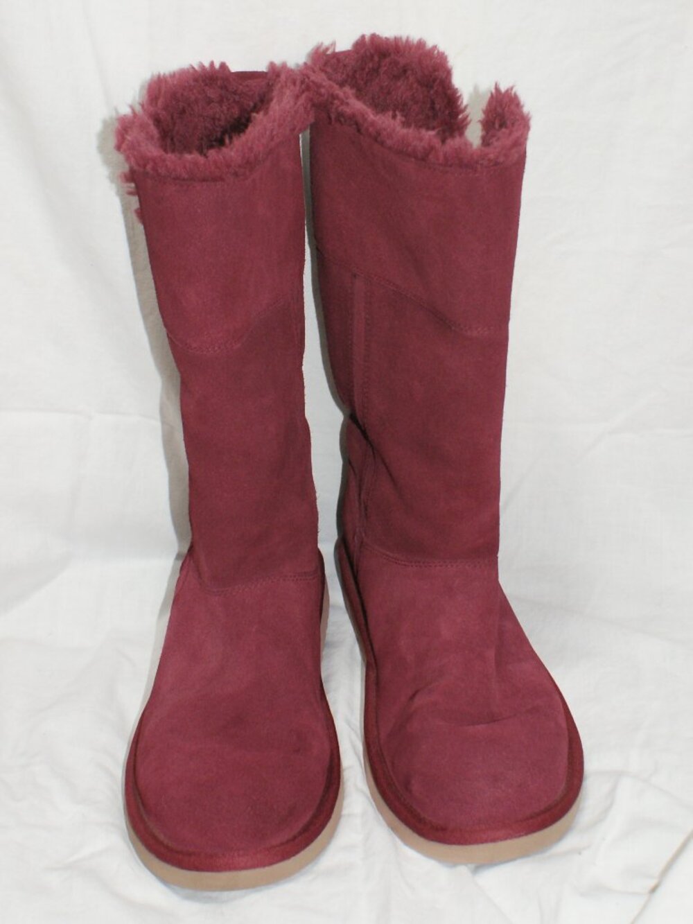 Koolaburra by Ugg Maroon Tall Shearling Boot - Size 8 - EUC